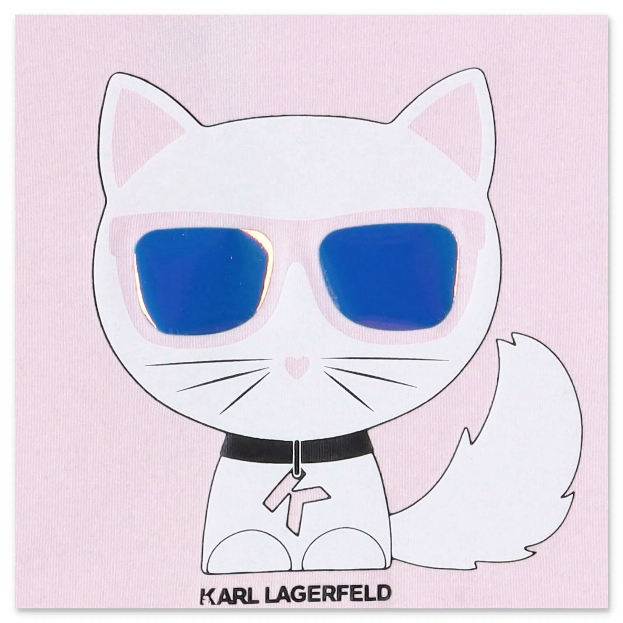 Karl Lagerfeld Kids Choupette Cat Printed Dress