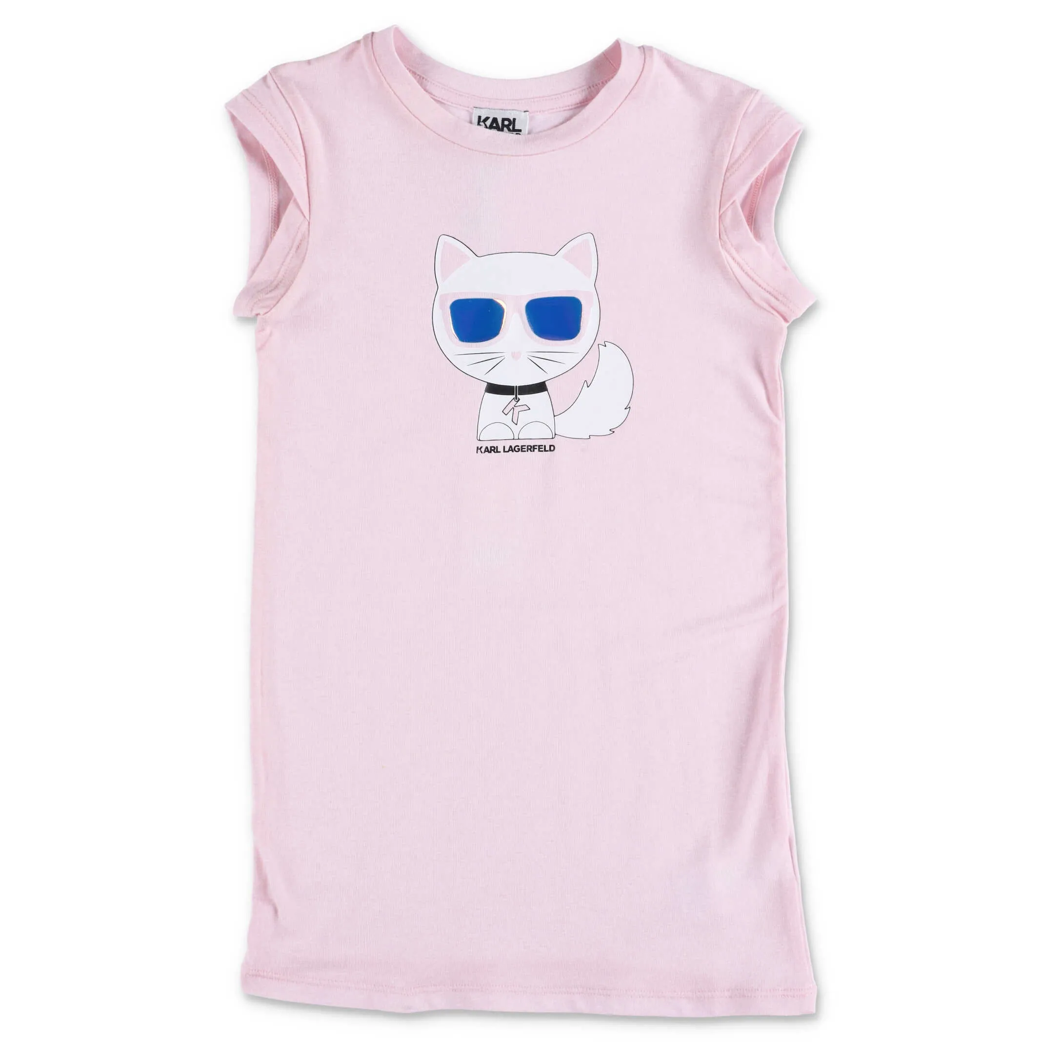 Karl Lagerfeld Kids Choupette Cat Printed Dress