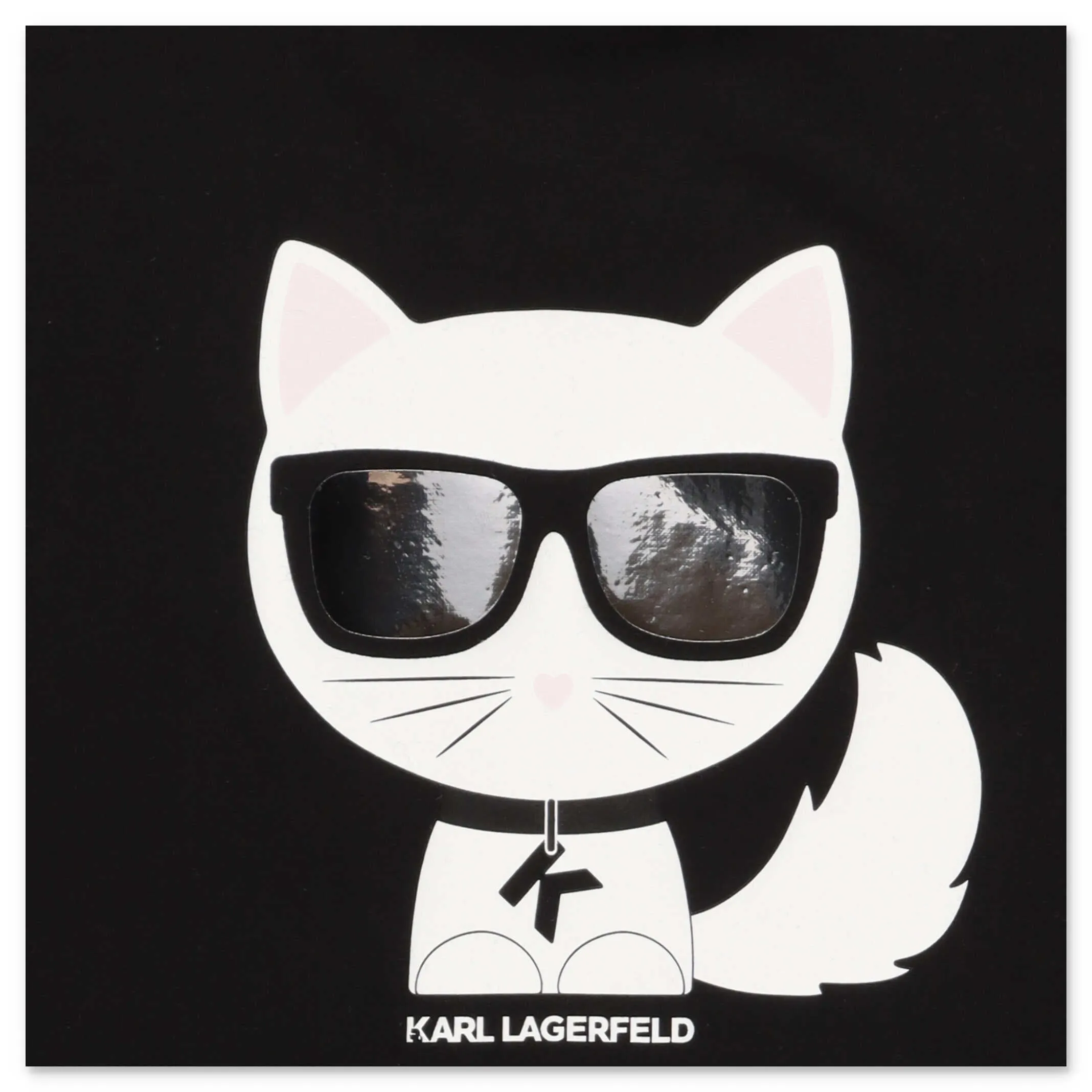 Karl Lagerfeld Kids Choupette Cat Printed Dress