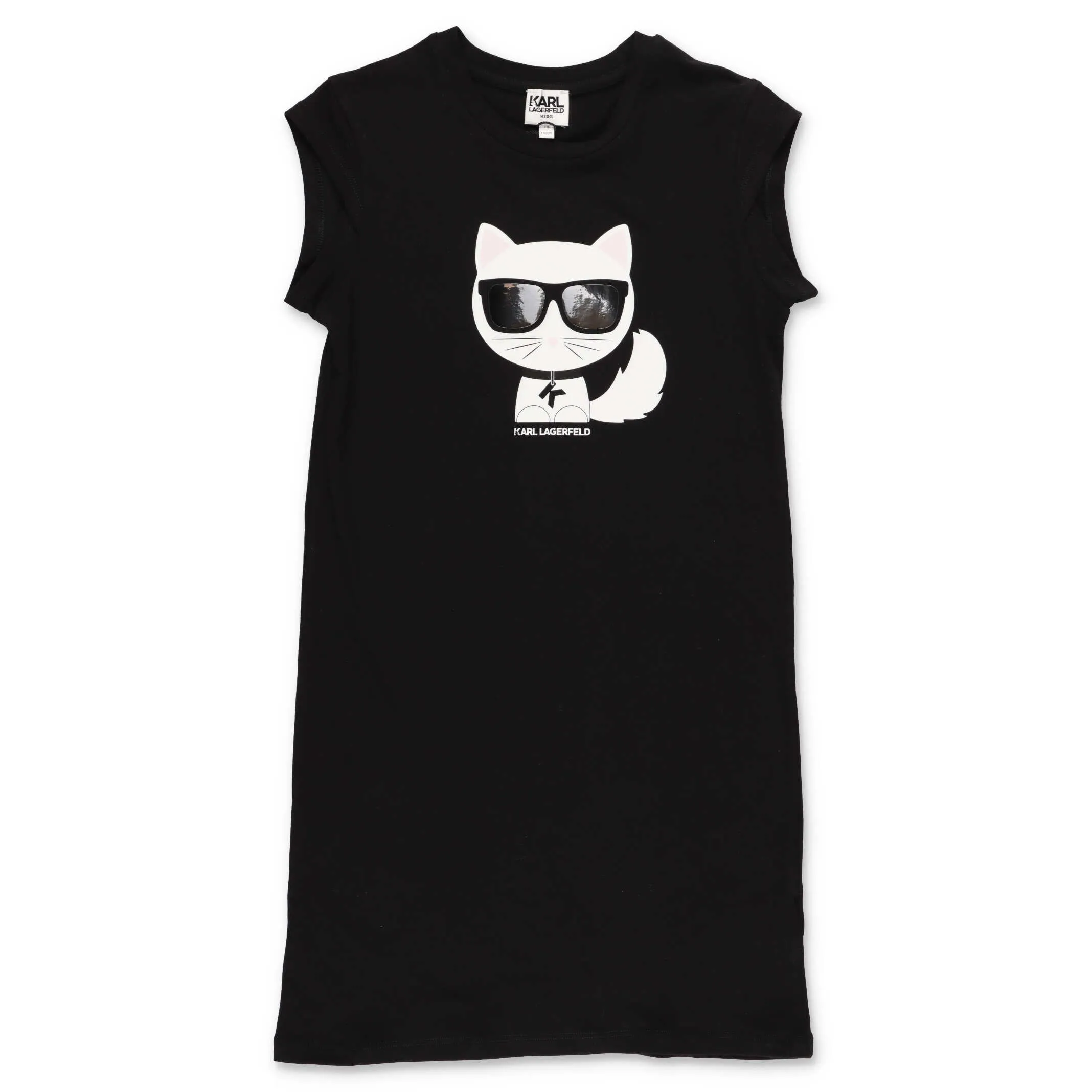 Karl Lagerfeld Kids Choupette Cat Printed Dress