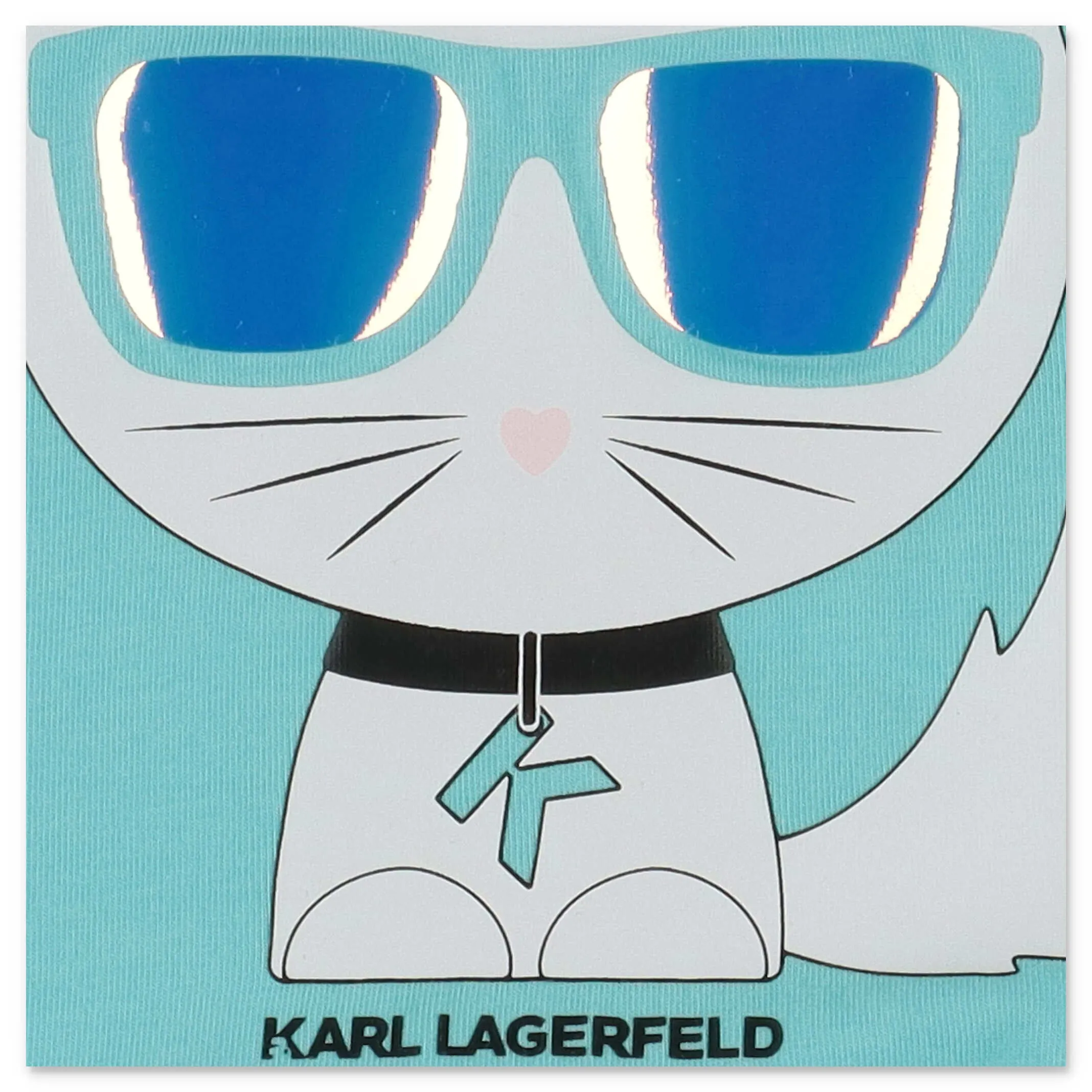 Karl Lagerfeld Kids Choupette Logo Print Crewneck T-Shirt