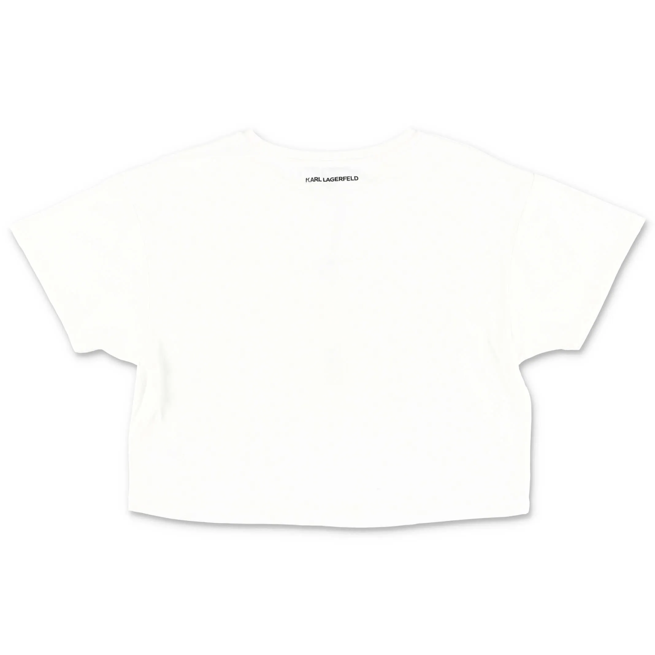 Karl Lagerfeld Kids Embellished Logo Cropped T-Shirt