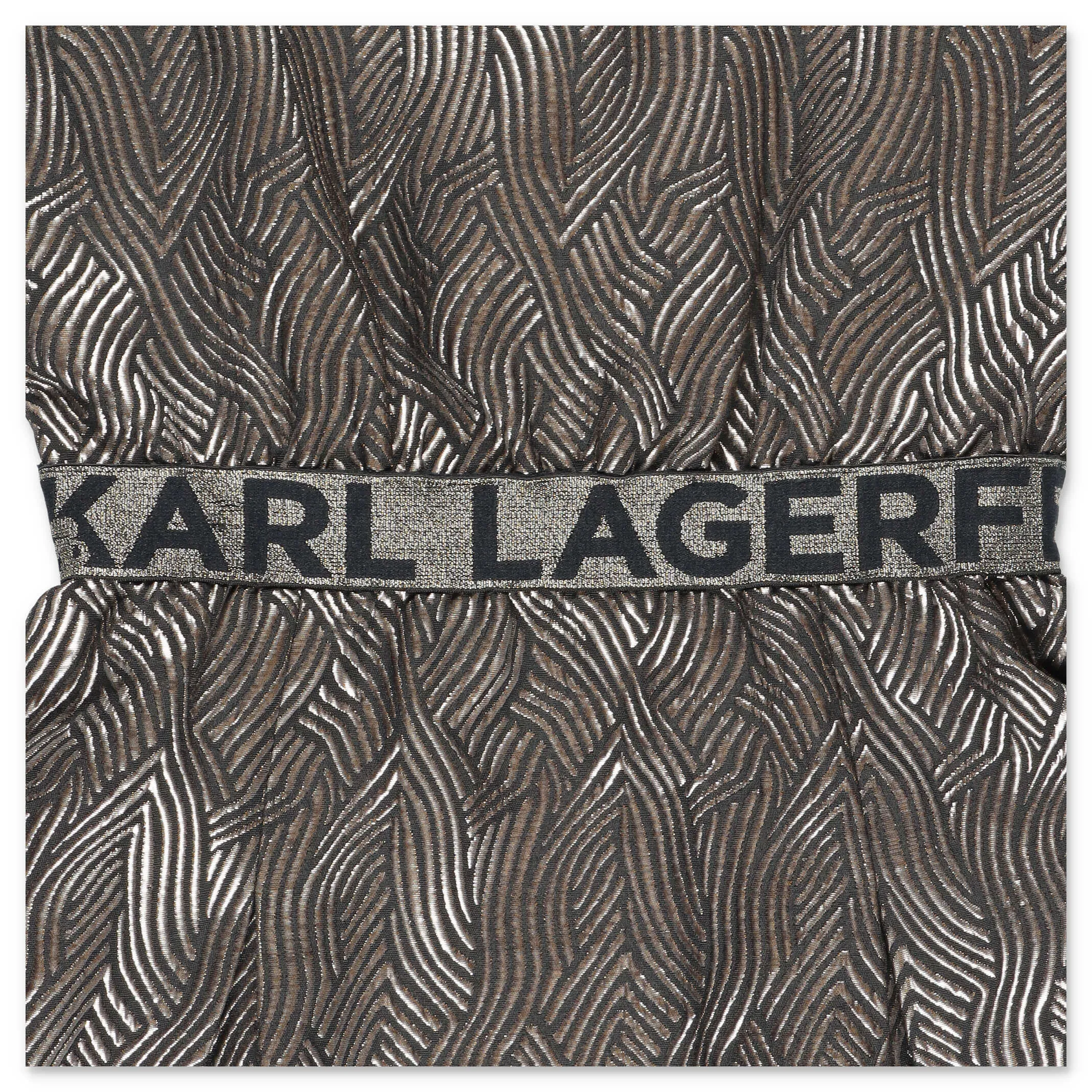 Karl Lagerfeld Kids Logo Band Geometric Printed Dress