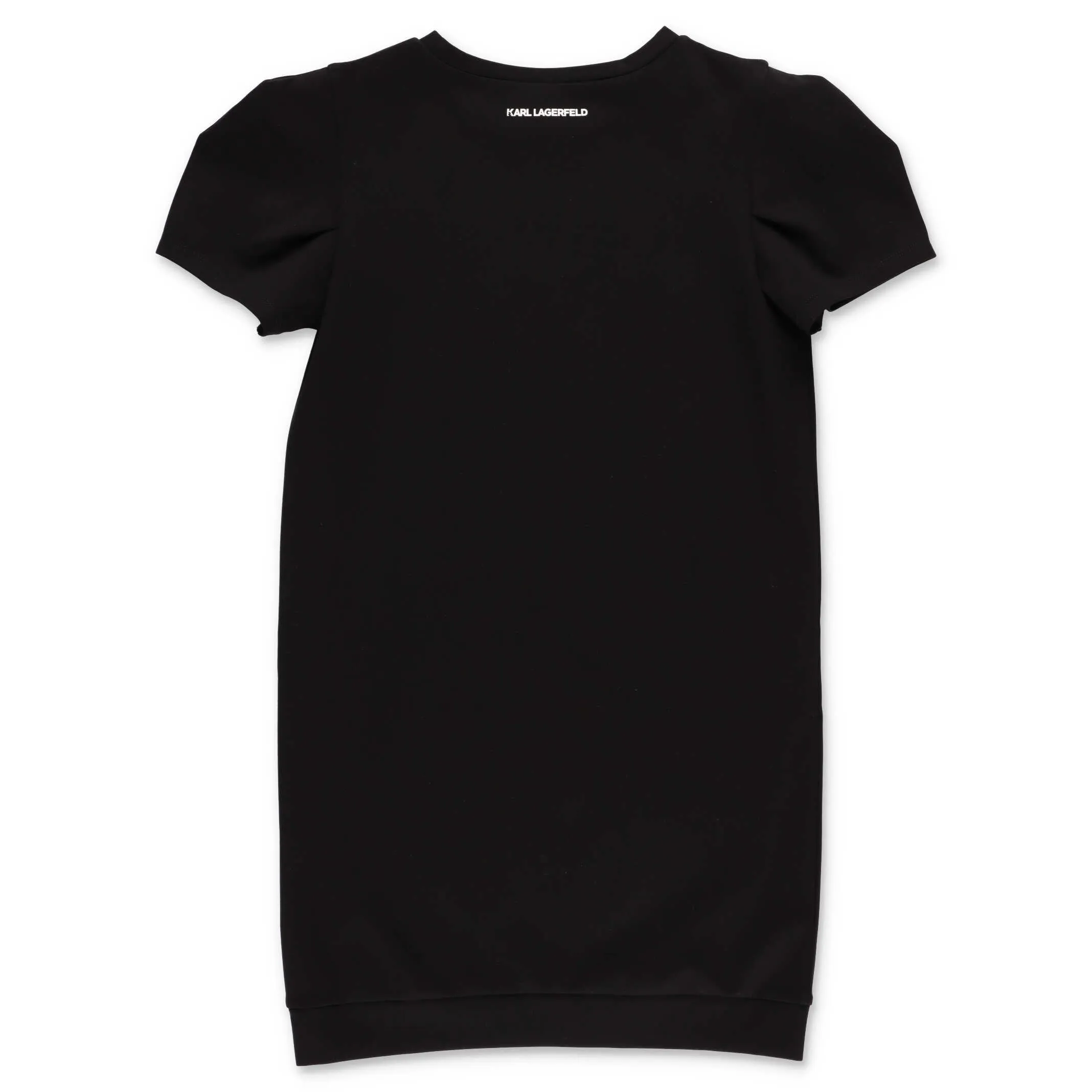 Karl Lagerfeld Kids Logo Detail Puff Sleeve Dress
