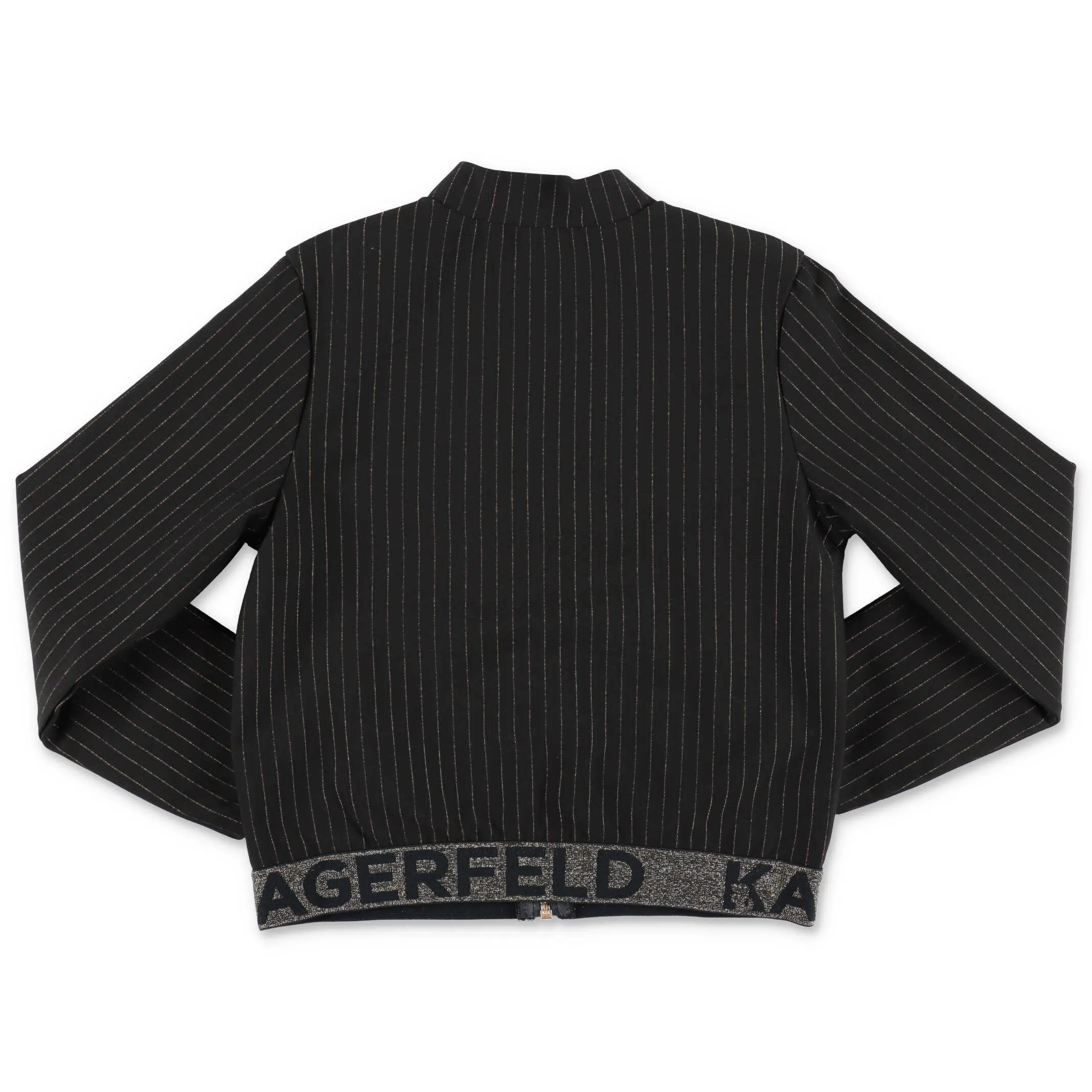 Karl Lagerfeld Kids Logo Tape Striped Jacket