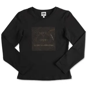 Karl Lagerfeld Kids Rhinestone Crewneck T-Shirt