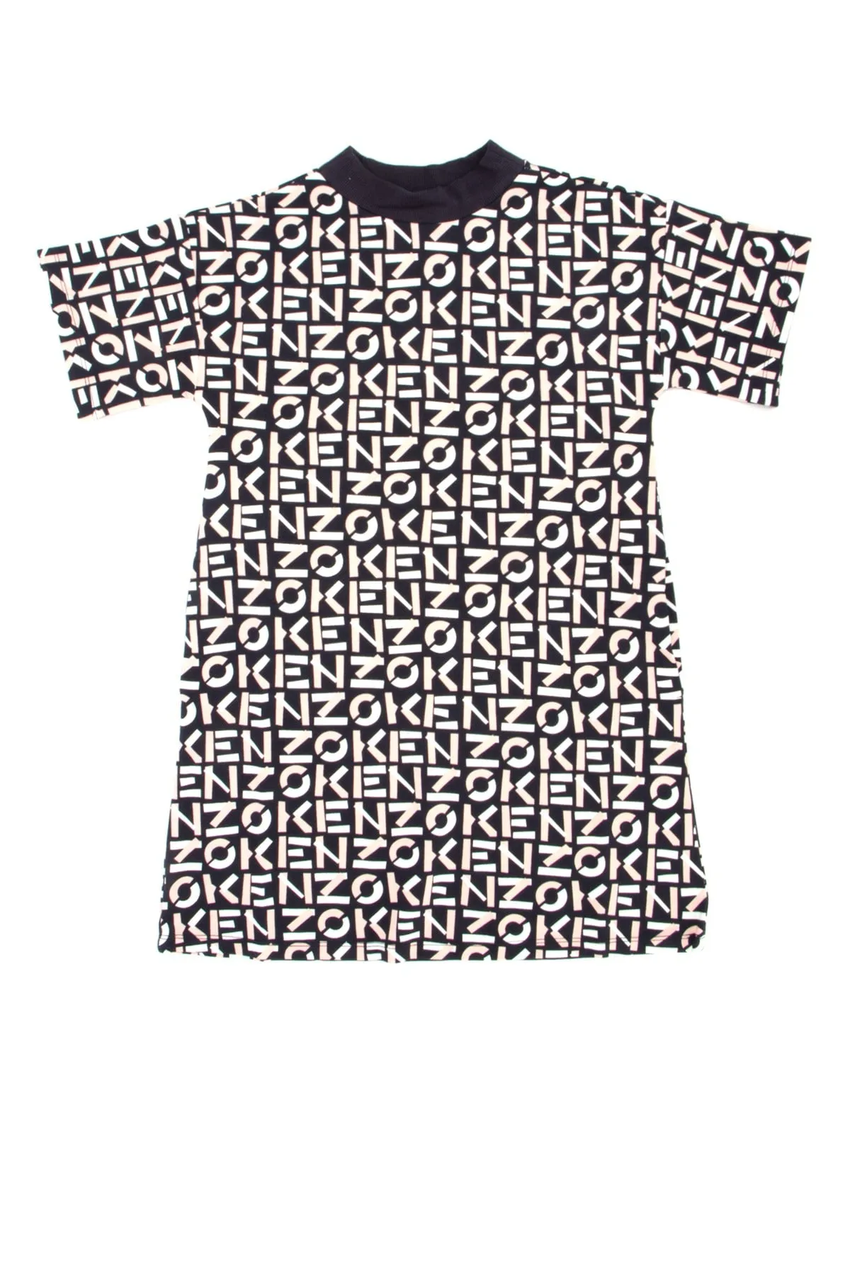 Kenzo Kids Allover Logo Printed Short Sleeved T-Shirt Dress