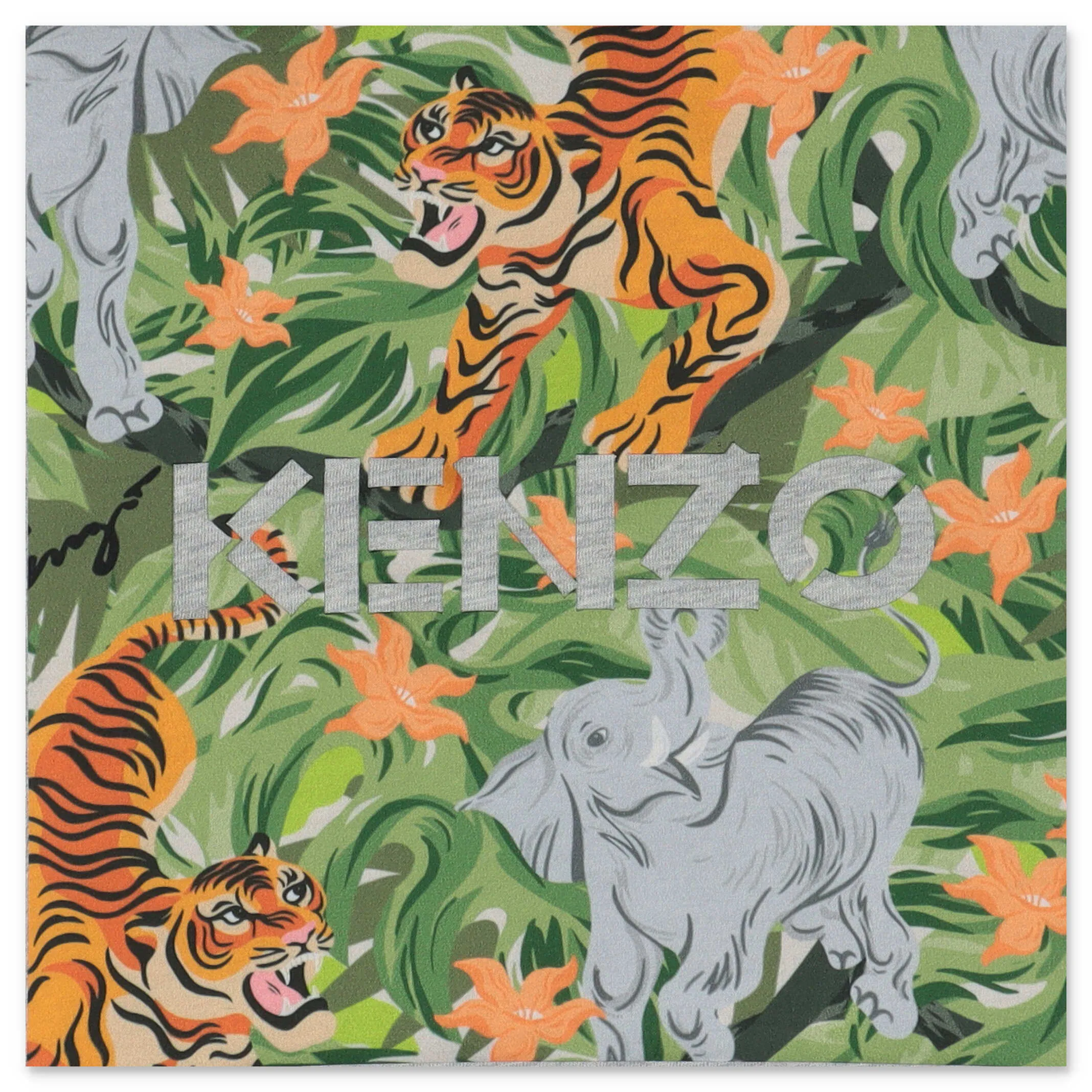 Kenzo Kids Animal Logo Printed T-Shirt
