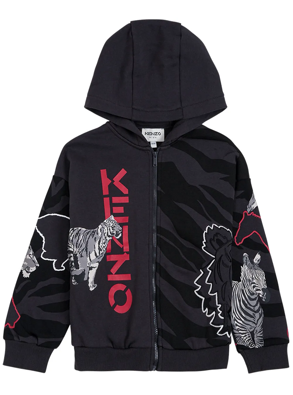 Kenzo Kids Animal Print Zipped Jacket