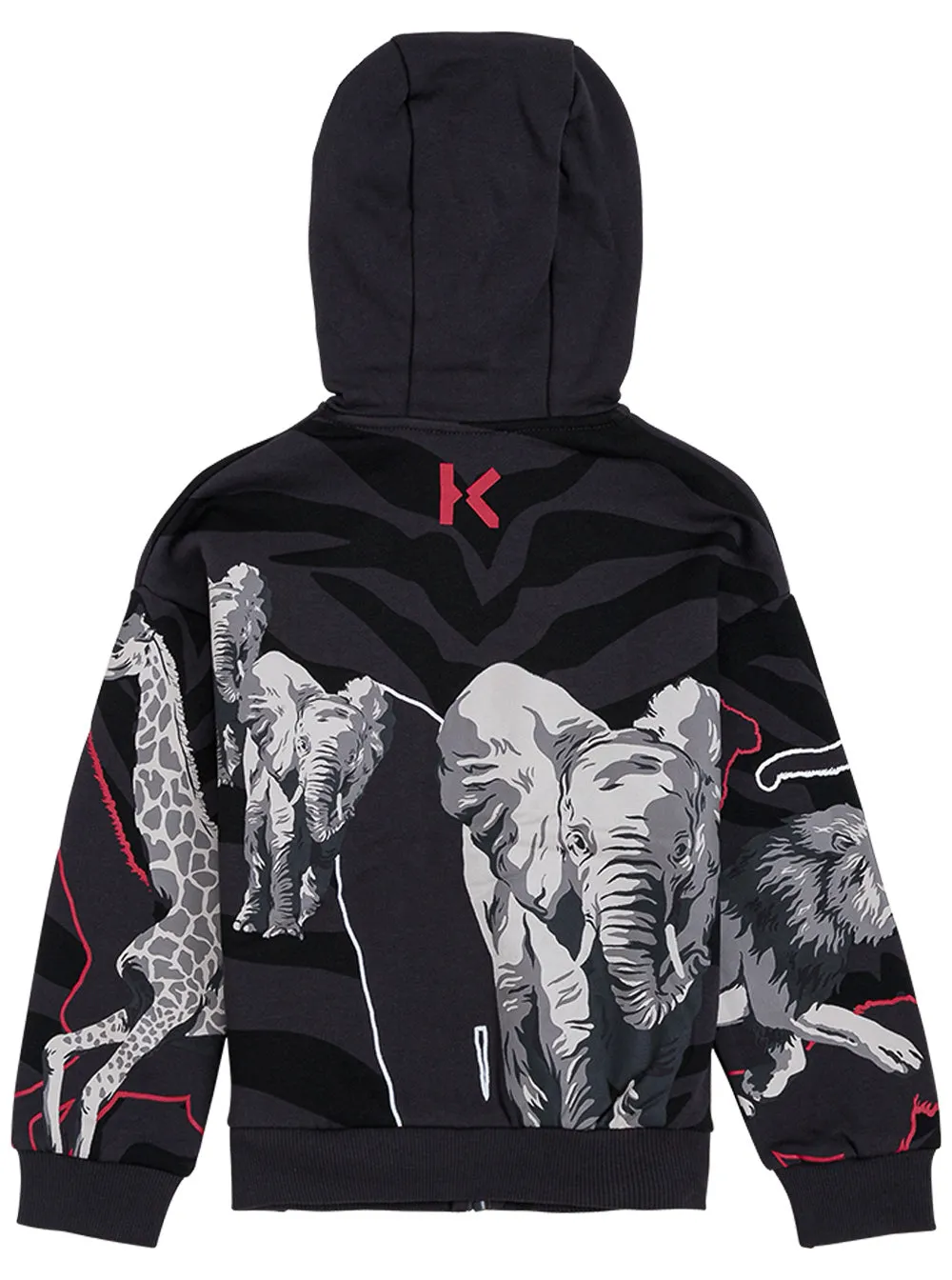 Kenzo Kids Animal Print Zipped Jacket