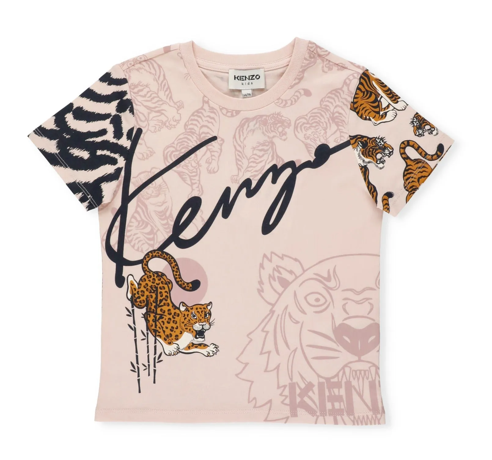 Kenzo Kids Animal Printed Crewneck T-Shirt