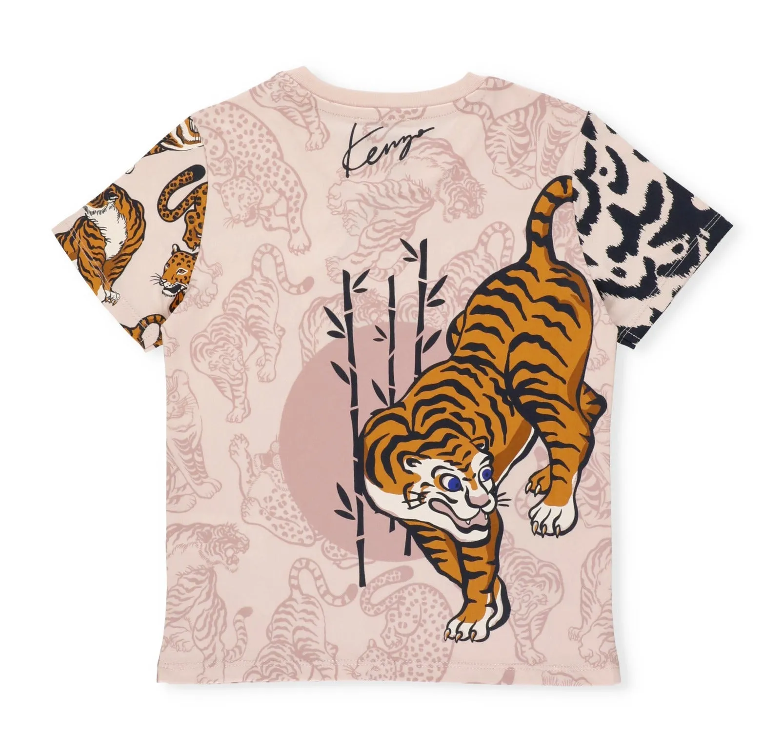Kenzo Kids Animal Printed Crewneck T-Shirt