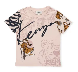 Kenzo Kids Animal Printed Crewneck T-Shirt