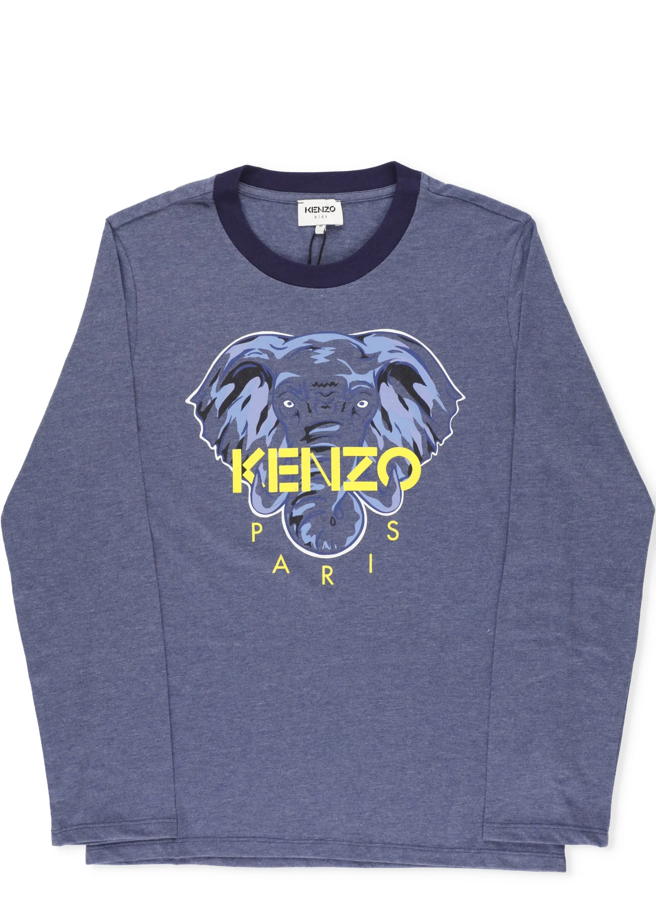 Kenzo Kids Elephant Logo Printed Long-Sleeve T-Shirt