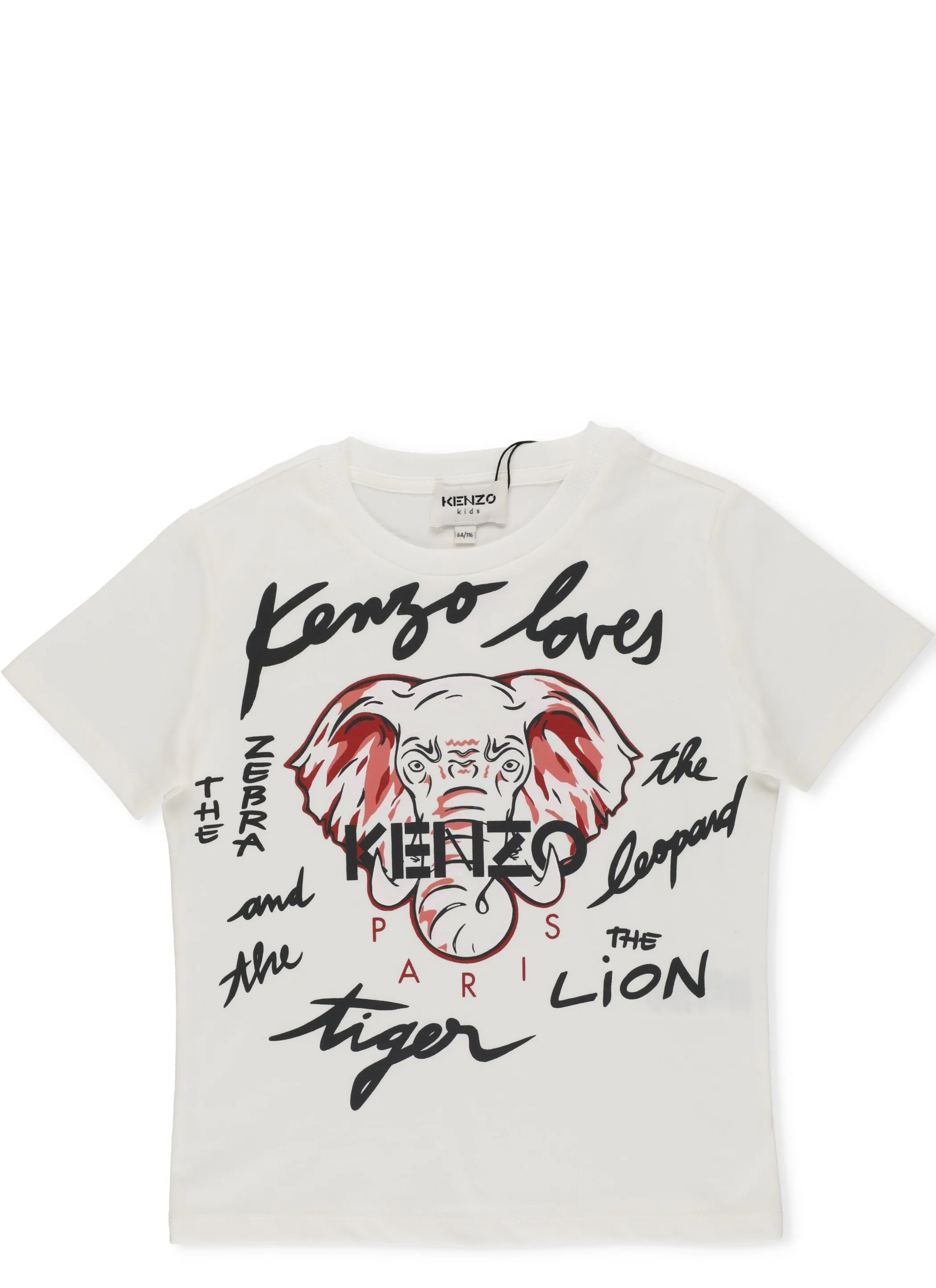 Kenzo Kids Elephant Logo Printed T-Shirt