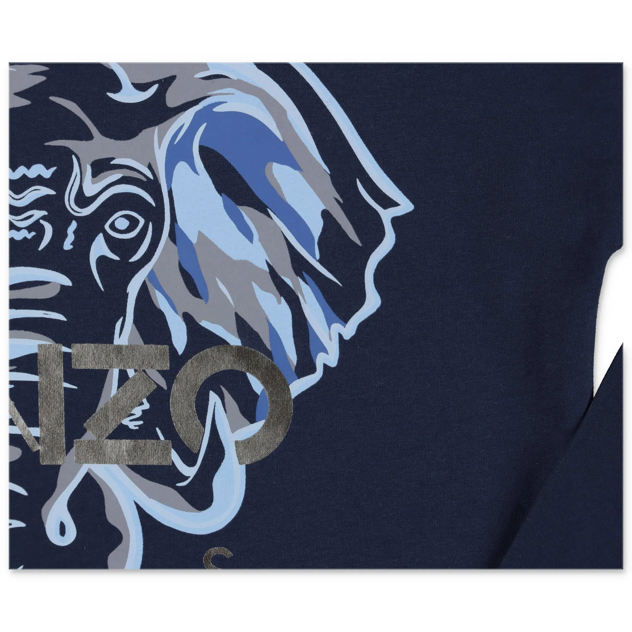 Kenzo Kids Elephant Print Long-Sleeve Crewneck T-Shirt