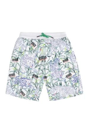 Kenzo Kids Graphic Printed Drawstring Shorts