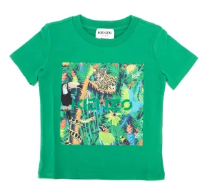 Kenzo Kids Jungle Printed Crewneck T-Shirt