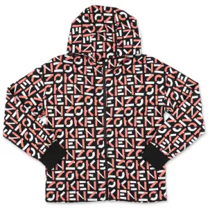 Kenzo Kids Logo Allover Hooded Jacket