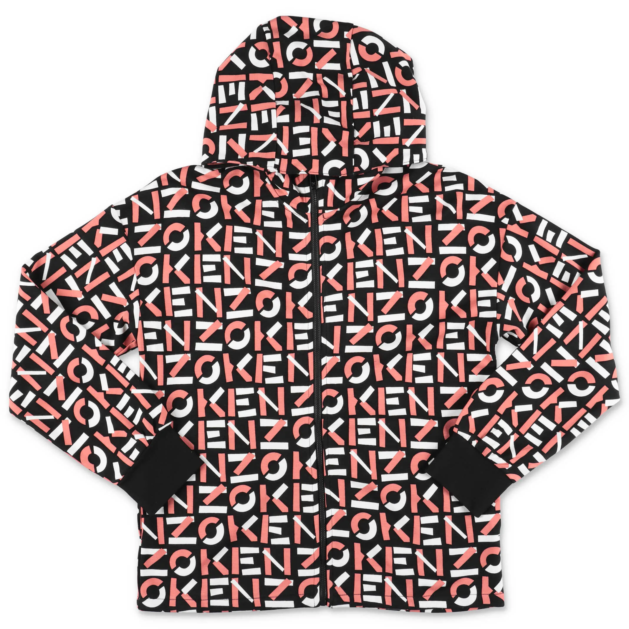 Kenzo Kids Logo Allover Hooded Jacket
