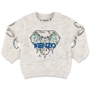 Kenzo Kids Logo Embroidered Crewneck Sweatshirt