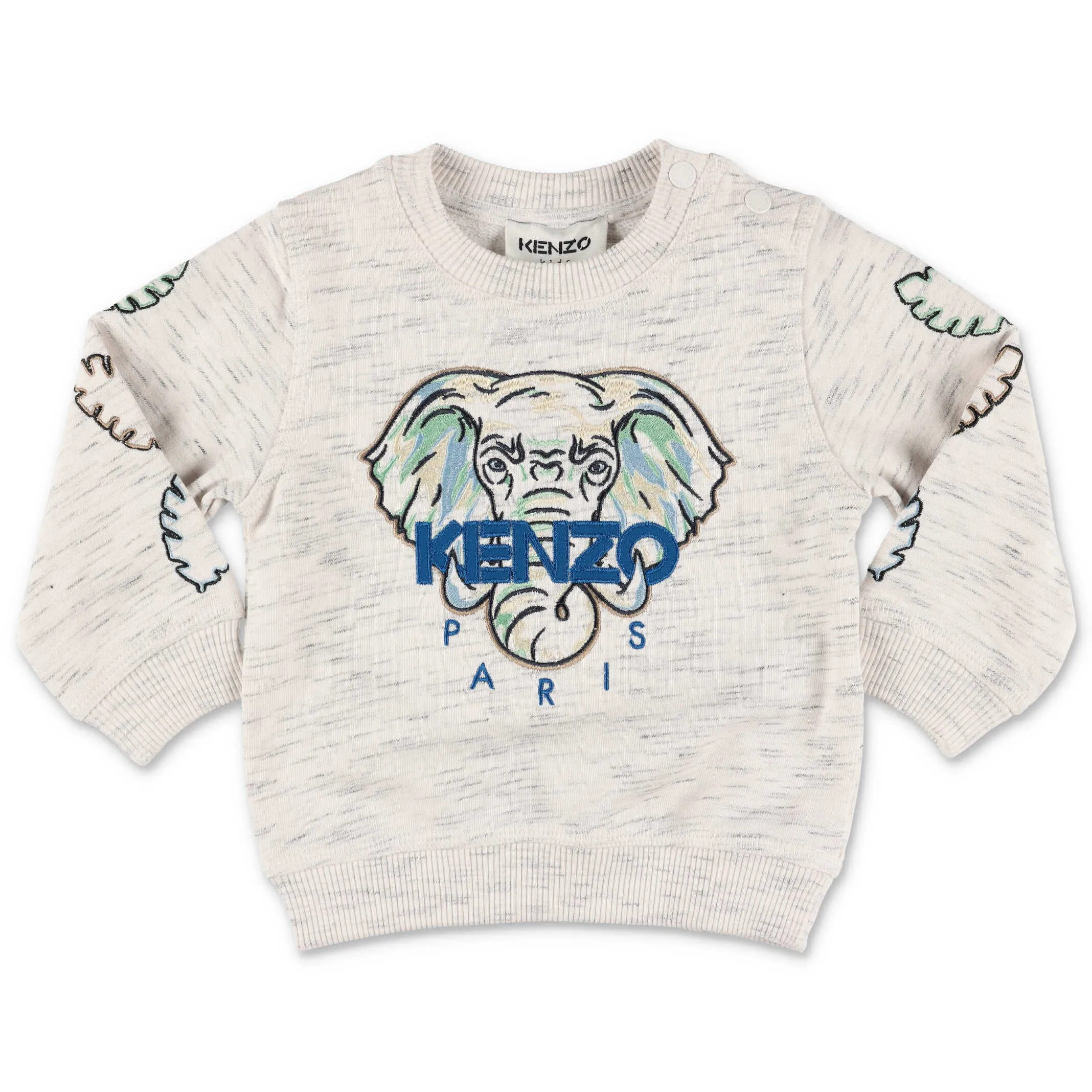 Kenzo Kids Logo Embroidered Crewneck Sweatshirt
