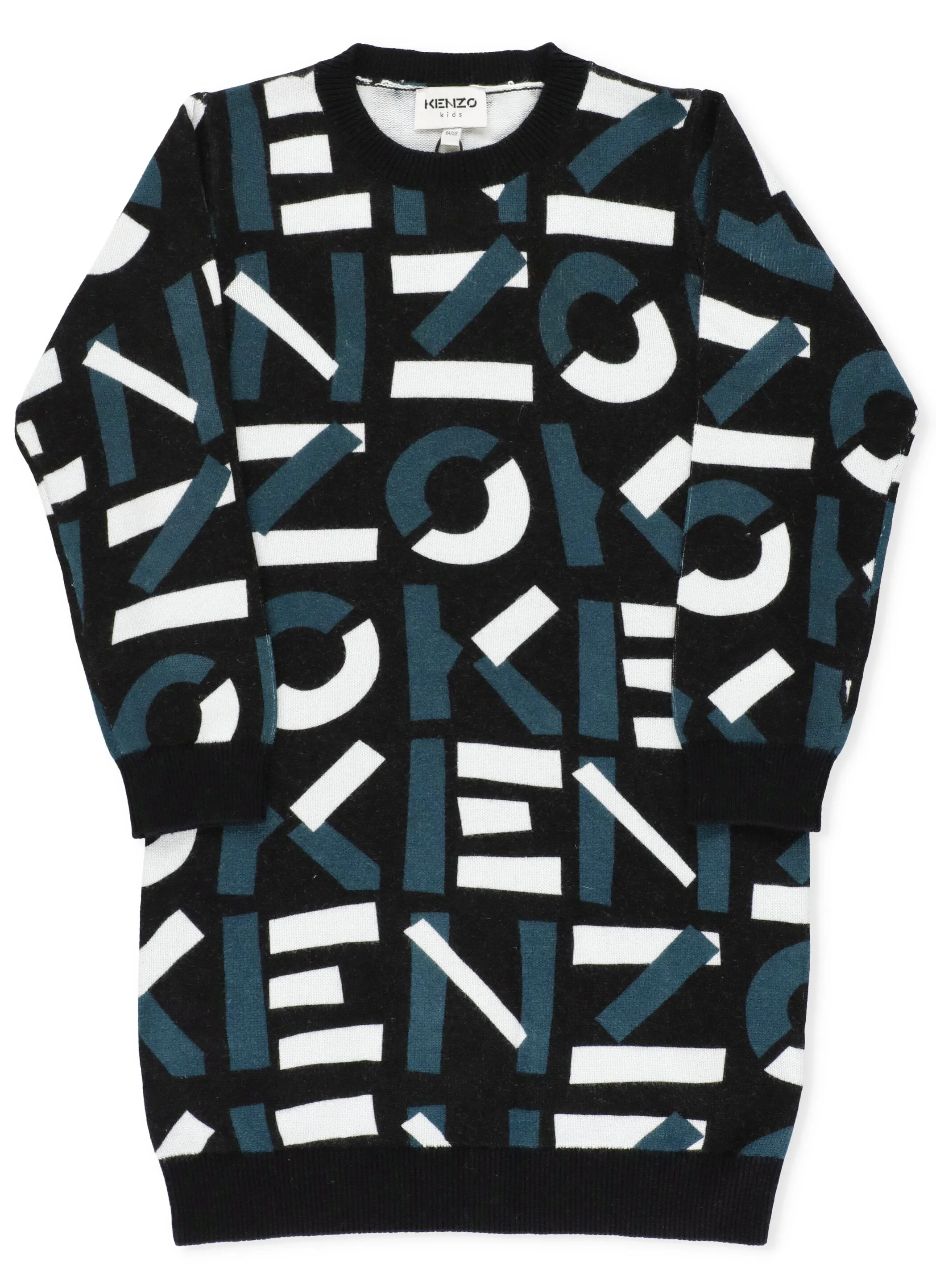 Kenzo Kids Logo Knit Crewneck Dress