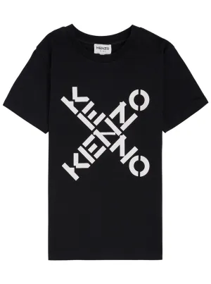 Kenzo Kids Logo Print Crewneck T-Shirt