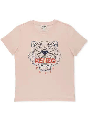 Kenzo Kids Logo Printed Crewneck T-Shirt