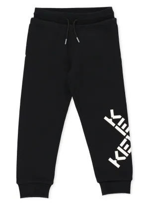 Kenzo Kids Logo Printed Drawstring Track Pants