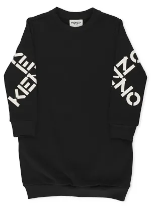 Kenzo Kids Logo Printed Sweatshirt Dress