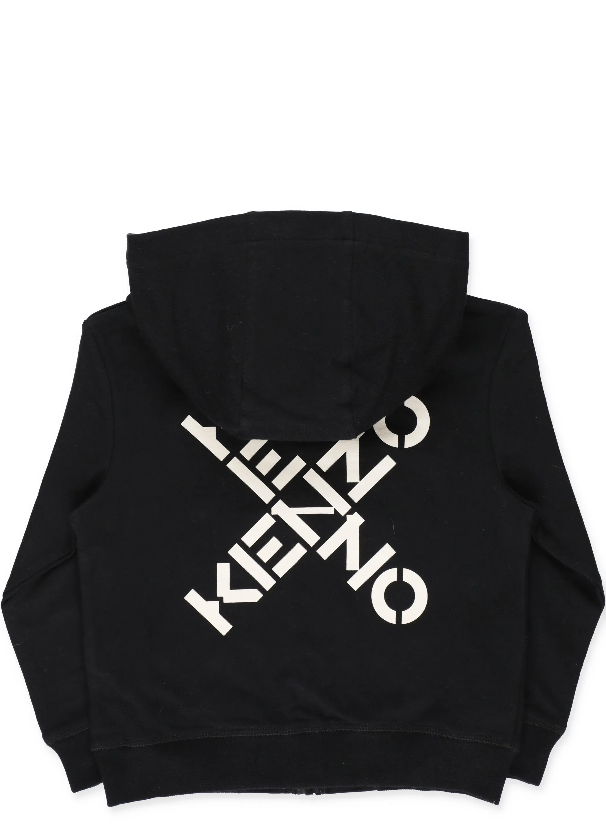 Kenzo Kids Logo Printed Zipped Hoodie