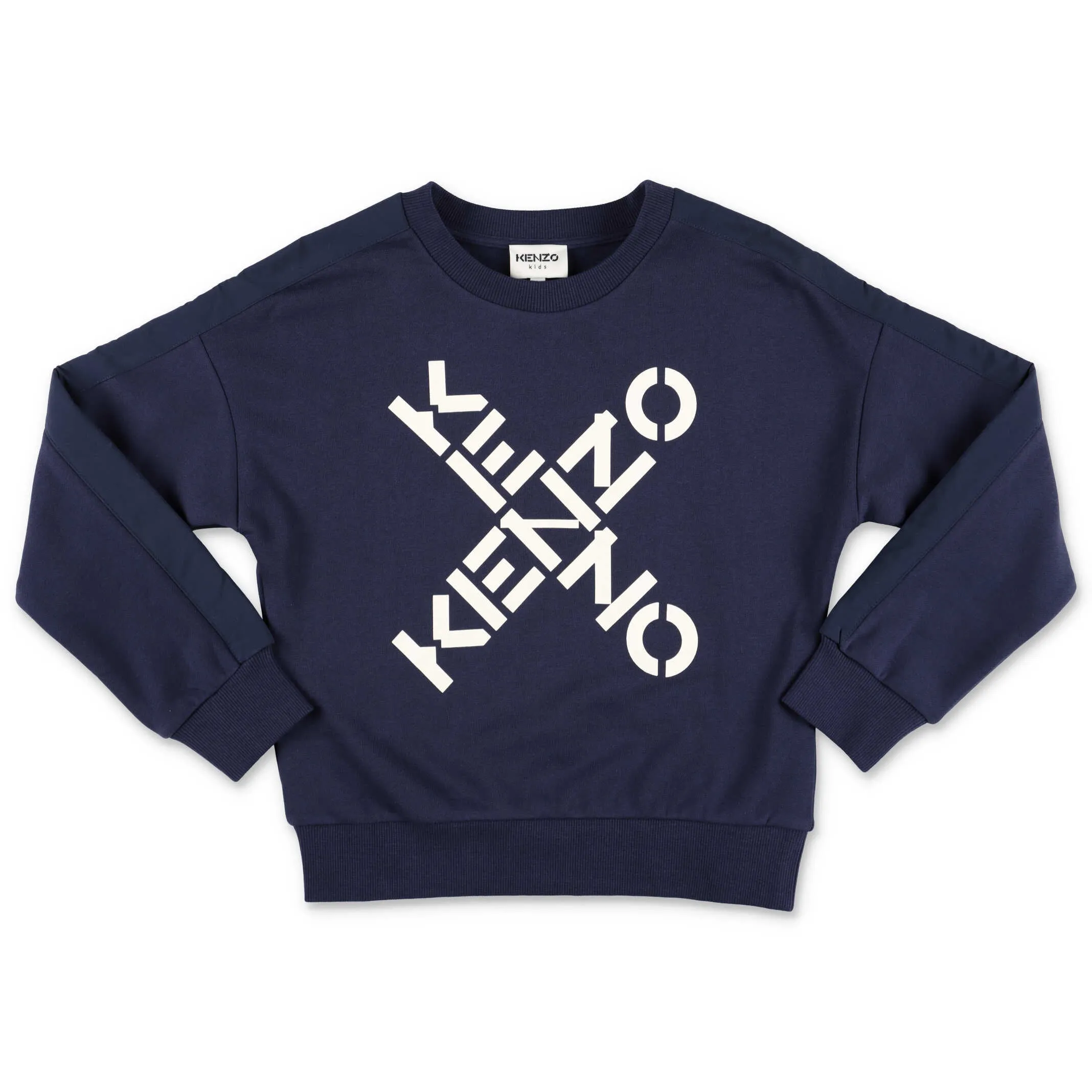 Kenzo Kids Sport X Logo Print Crewneck Sweater