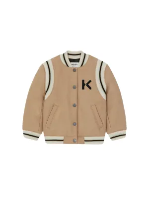 Kenzo Kids Tiger Embroidered Varsity Jacket
