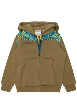 Marcelo Burlon County Of Milan Kids Wings Printed Hooded Jacket