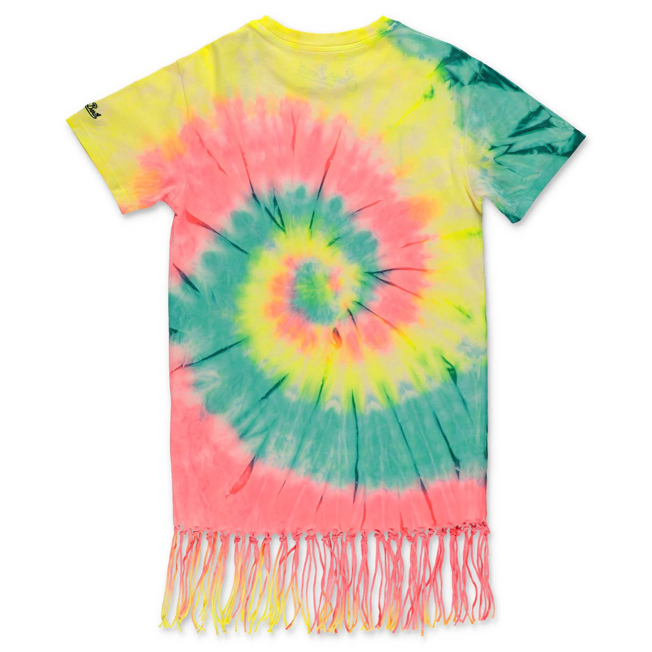 Mc2 Saint Barth Kids Abbey Tie-Dye Fringed T-Shirt Dress