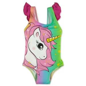 Mc2 Saint Barth Kids Carol Unicorn Printed Swimsuit