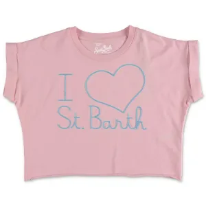 Mc2 Saint Barth Kids Slogan Embroidered T-Shirt