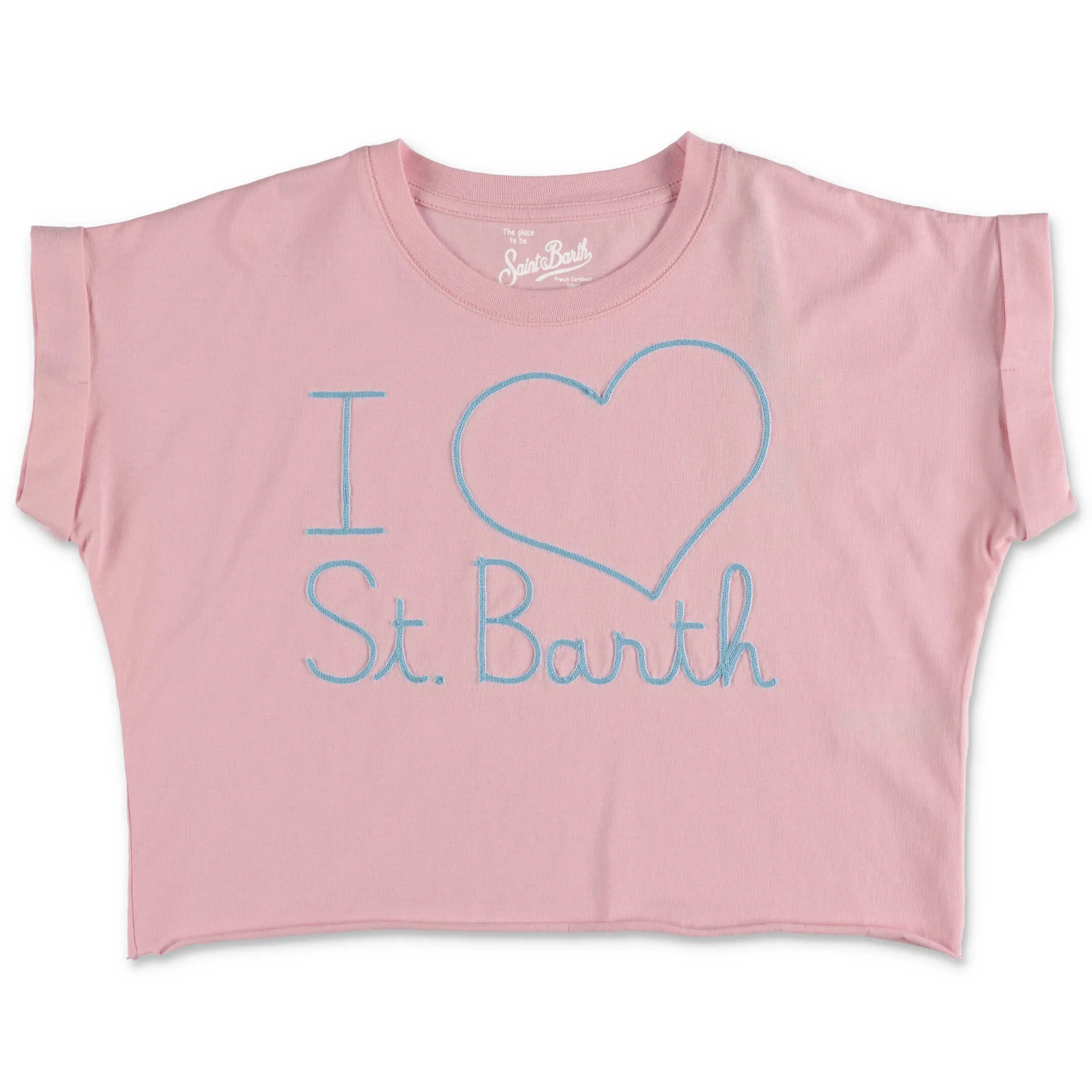 Mc2 Saint Barth Kids Slogan Embroidered T-Shirt