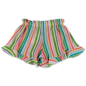 Mc2 Saint Barth Kids Striped Elasticated Shorts
