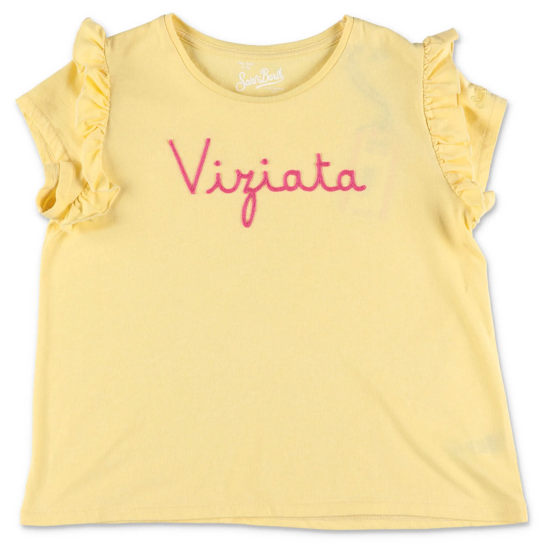 Mc2 Saint Barth Kids Viziata Embroidered Ruffled T-Shirt