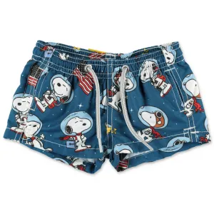 Mc3 Saint Barth Kids Snoopy Printed Swim Shorts