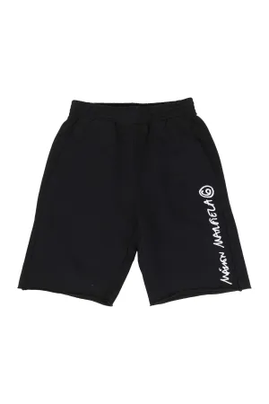 MM6 Maison Margiela Kids Logo Embroidered Track Shorts