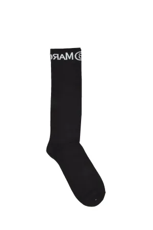 MM6 Maison Margiela Kids Logo Intarsia Socks