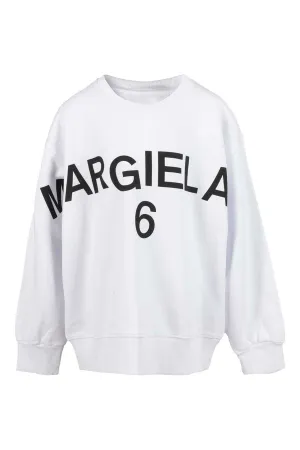 MM6 Maison Margiela Kids Logo Printed Long-Sleeved Sweatshirt