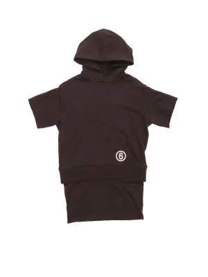 MM6 Maison Margiela Kids Short-Sleeved Hooded Dress