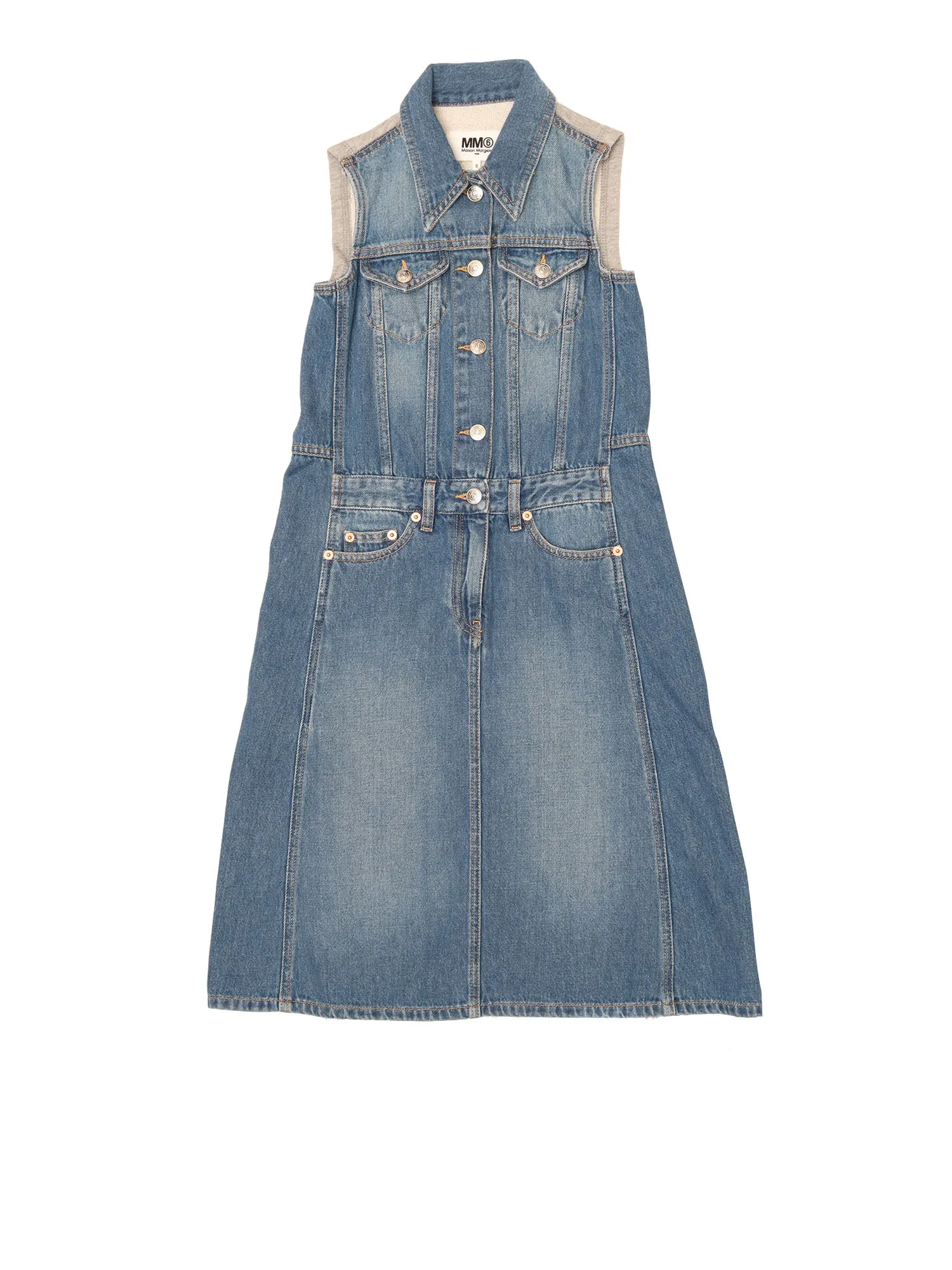 MM6 Maison Margiela Kids Sleeveless Denim Dress