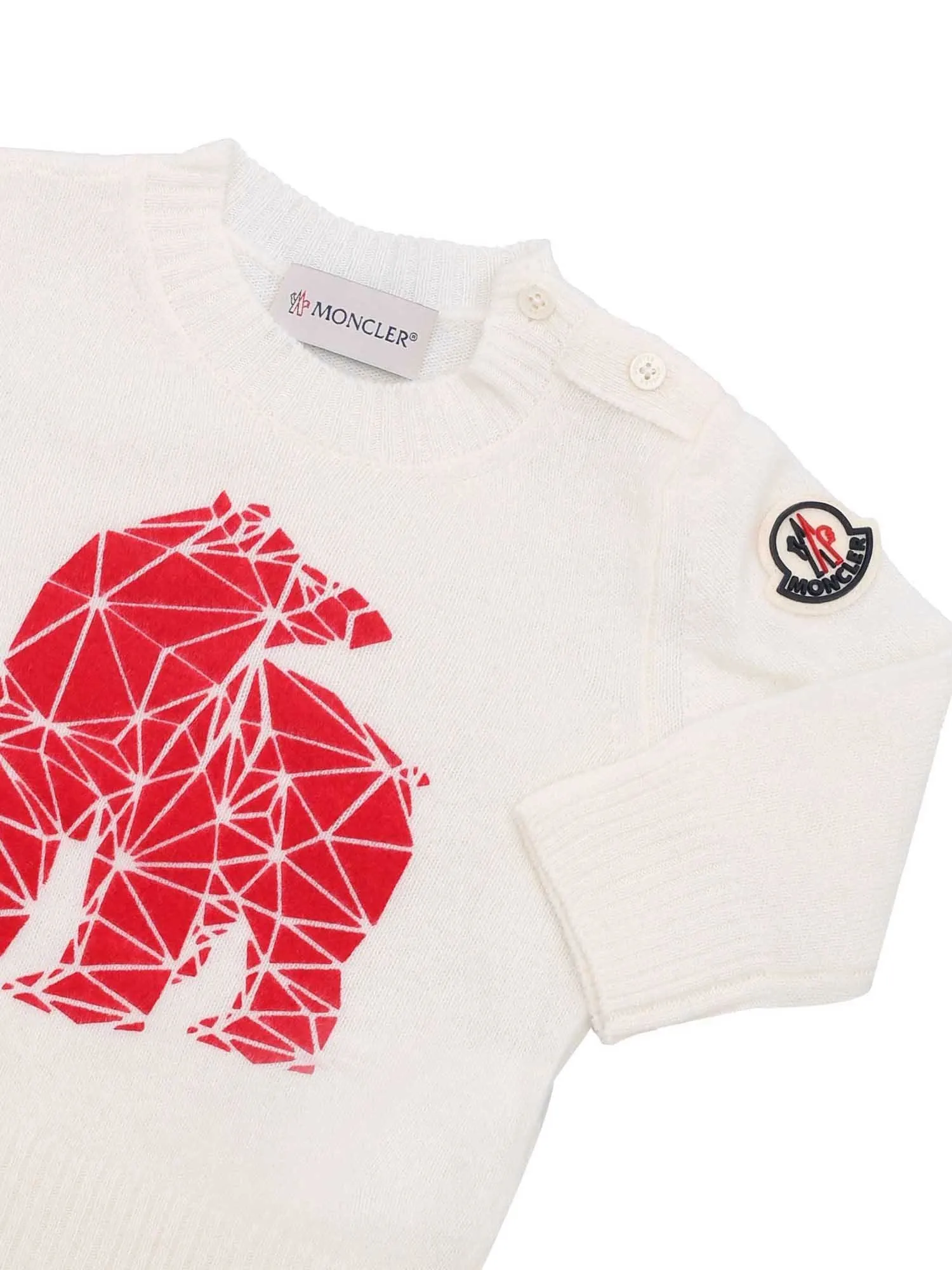 Moncler Enfant Bear Intarsia-Knit Sweater