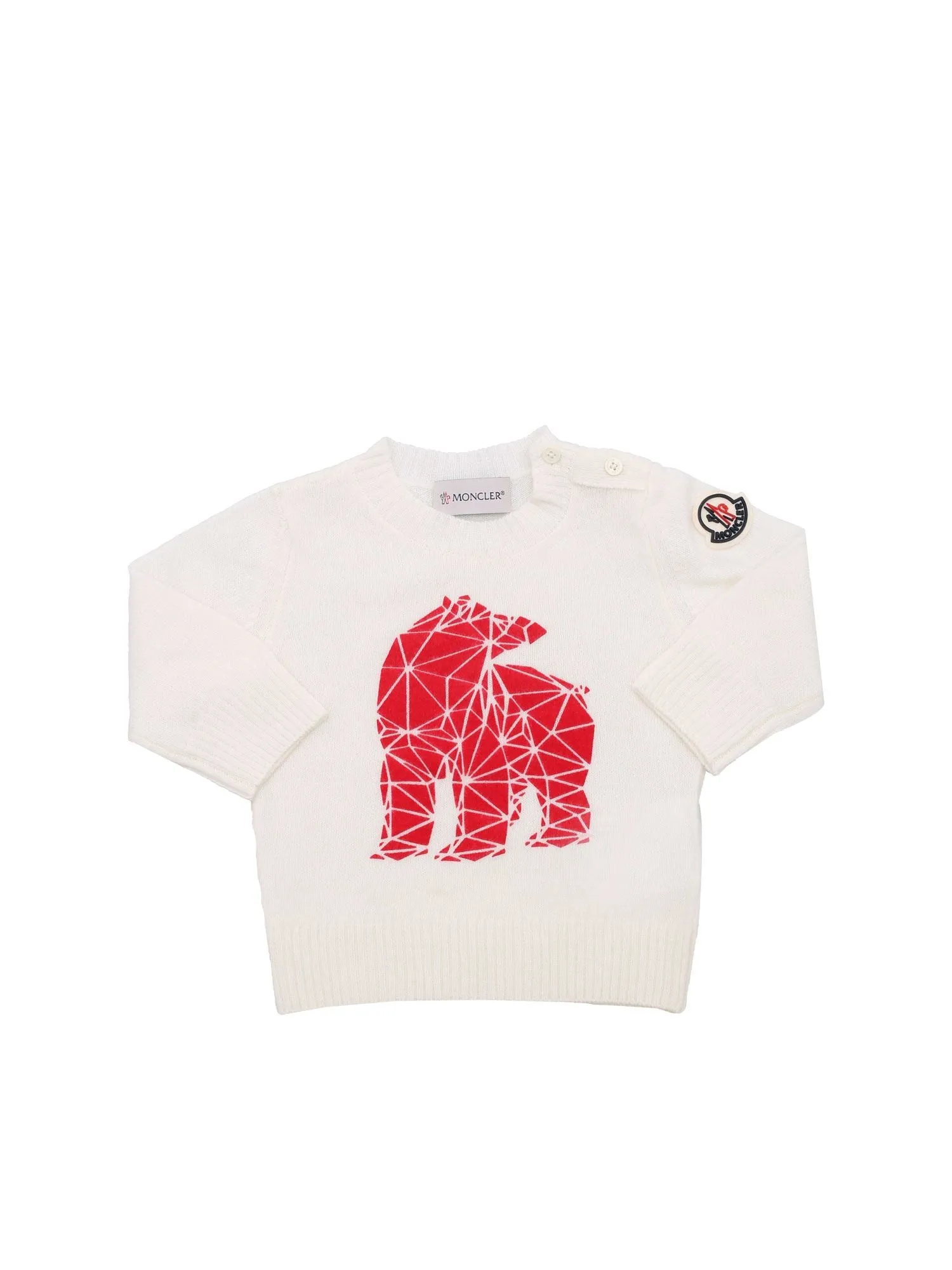 Moncler Enfant Bear Intarsia-Knit Sweater