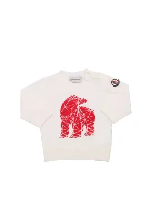 Moncler Enfant Bear Intarsia-Knit Sweater